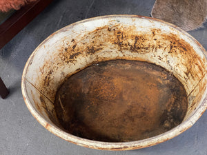 Vintage Oval Tin Wash Tub