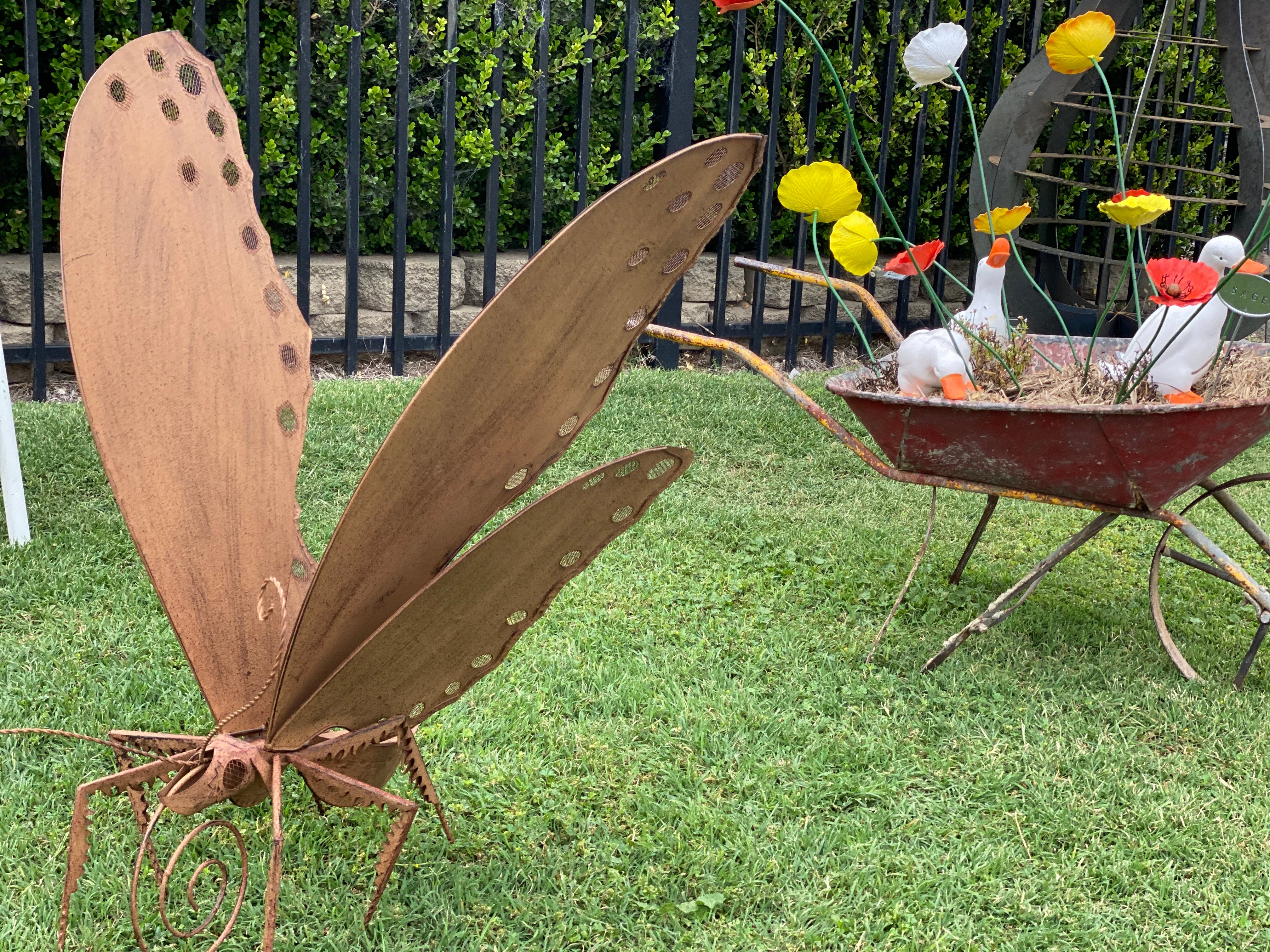 JUMBO Rust BUTTERFLY Sculpture