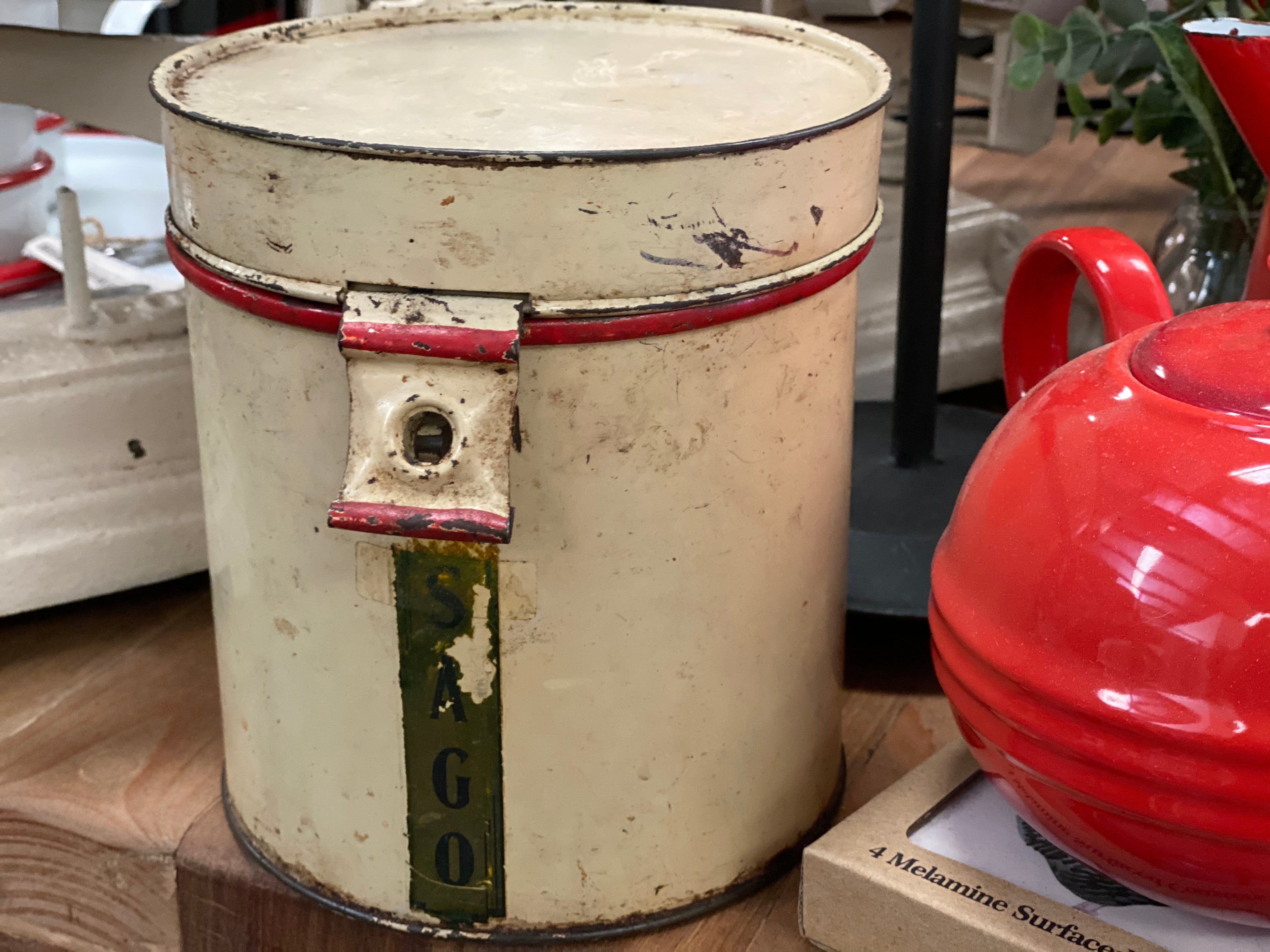 Vintage SAGO Canister Tin