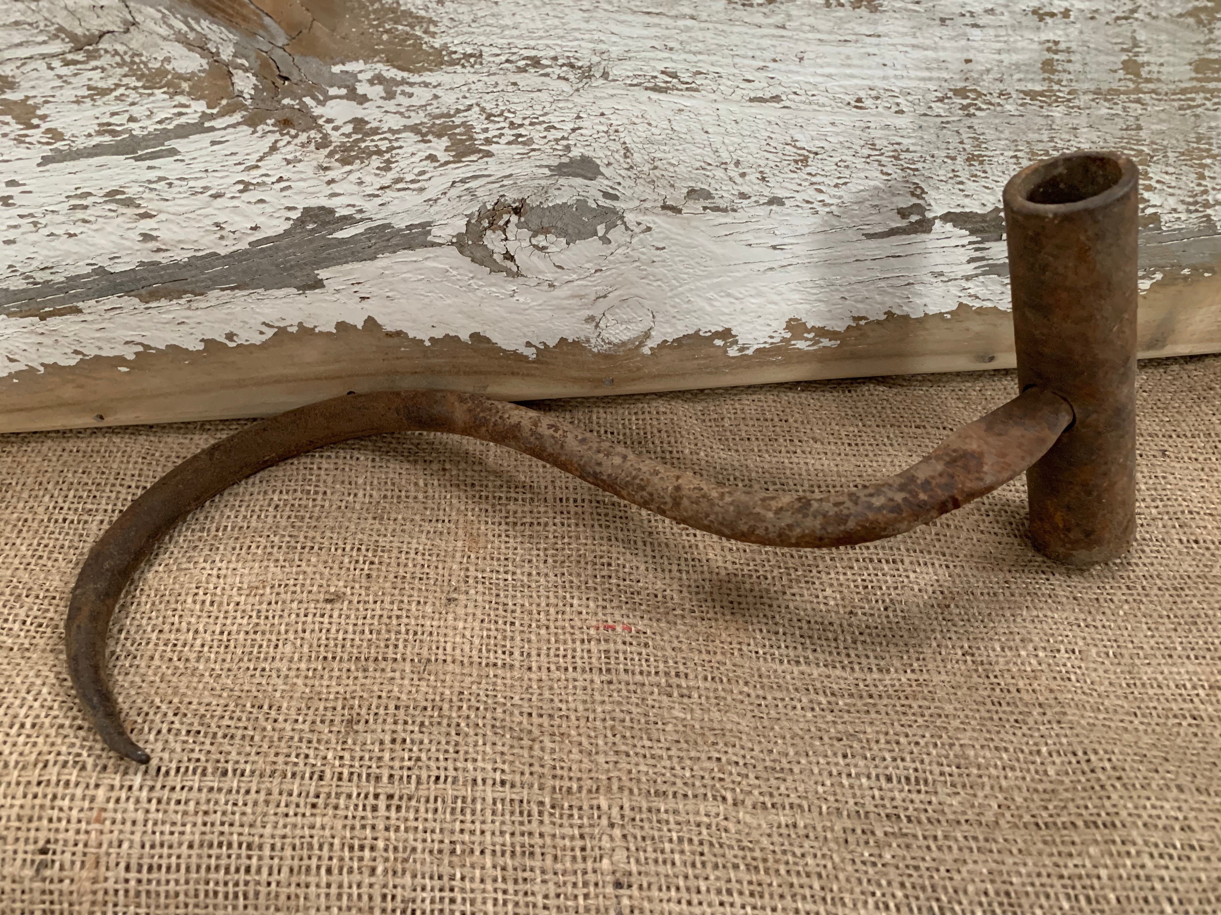Antique Hay Bale Hook Wooden Handle