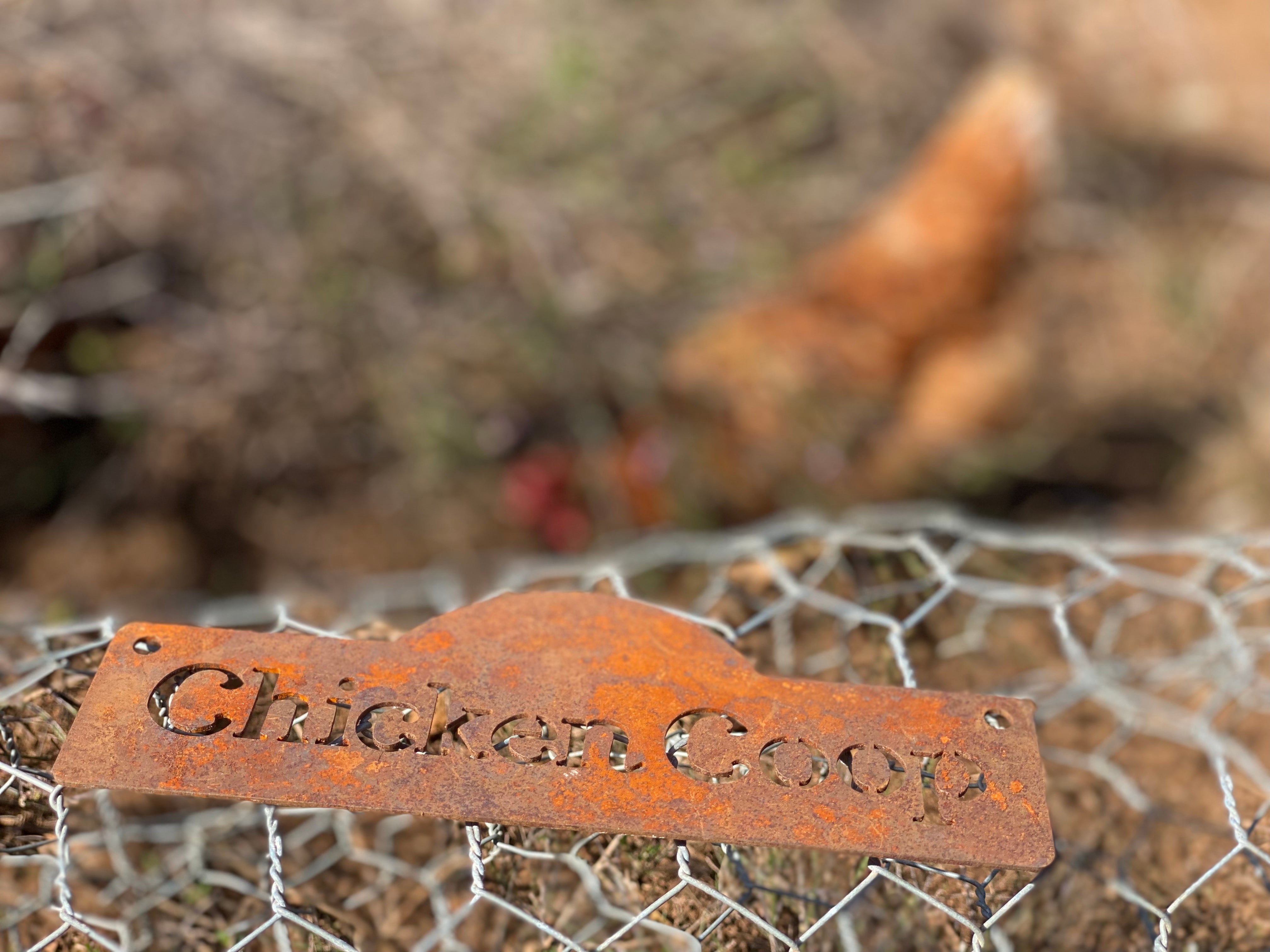 RUST Chicken Coop Sign