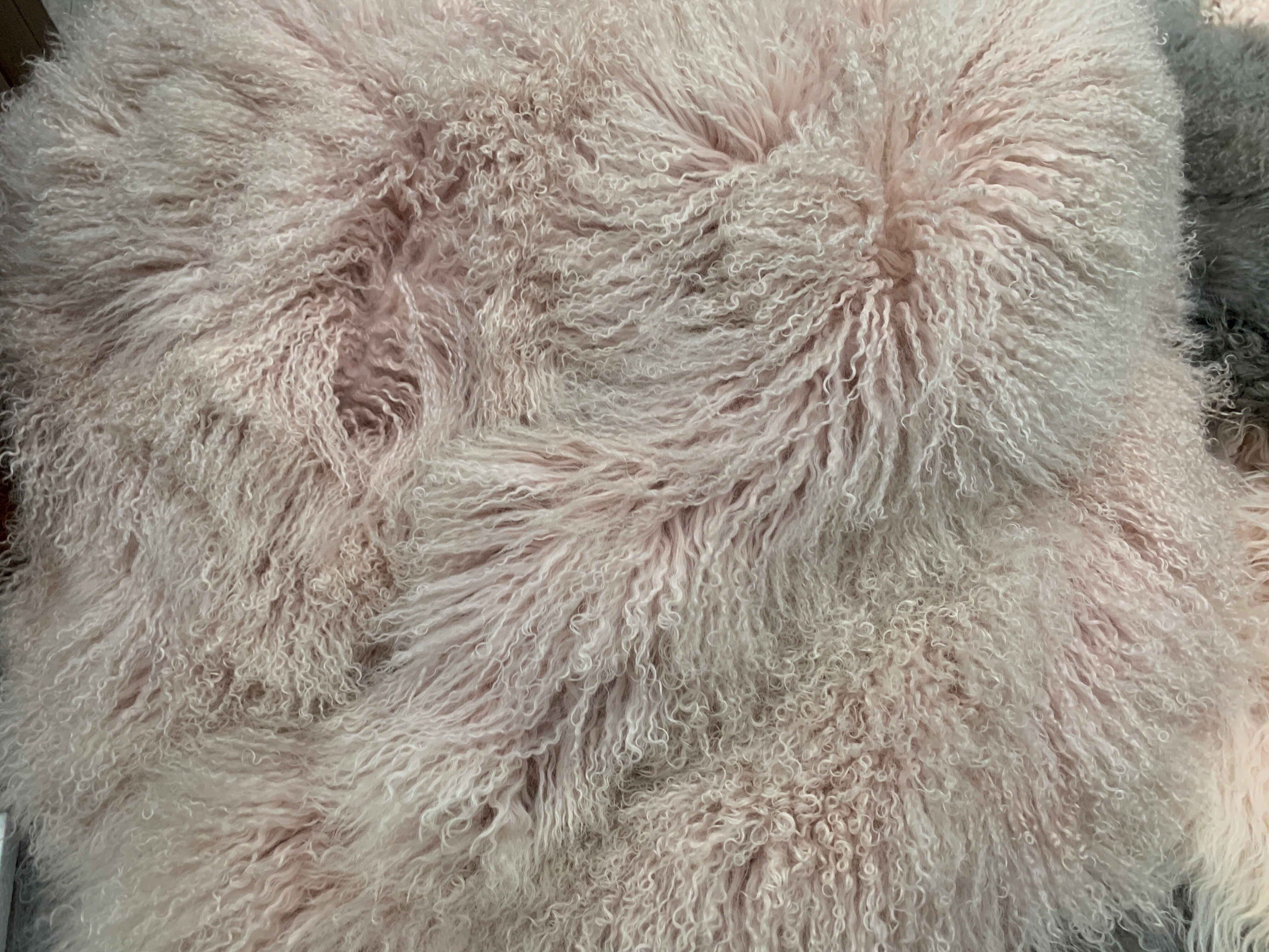 Mongolian Sheep Blush Grey Shades Bean Bag
