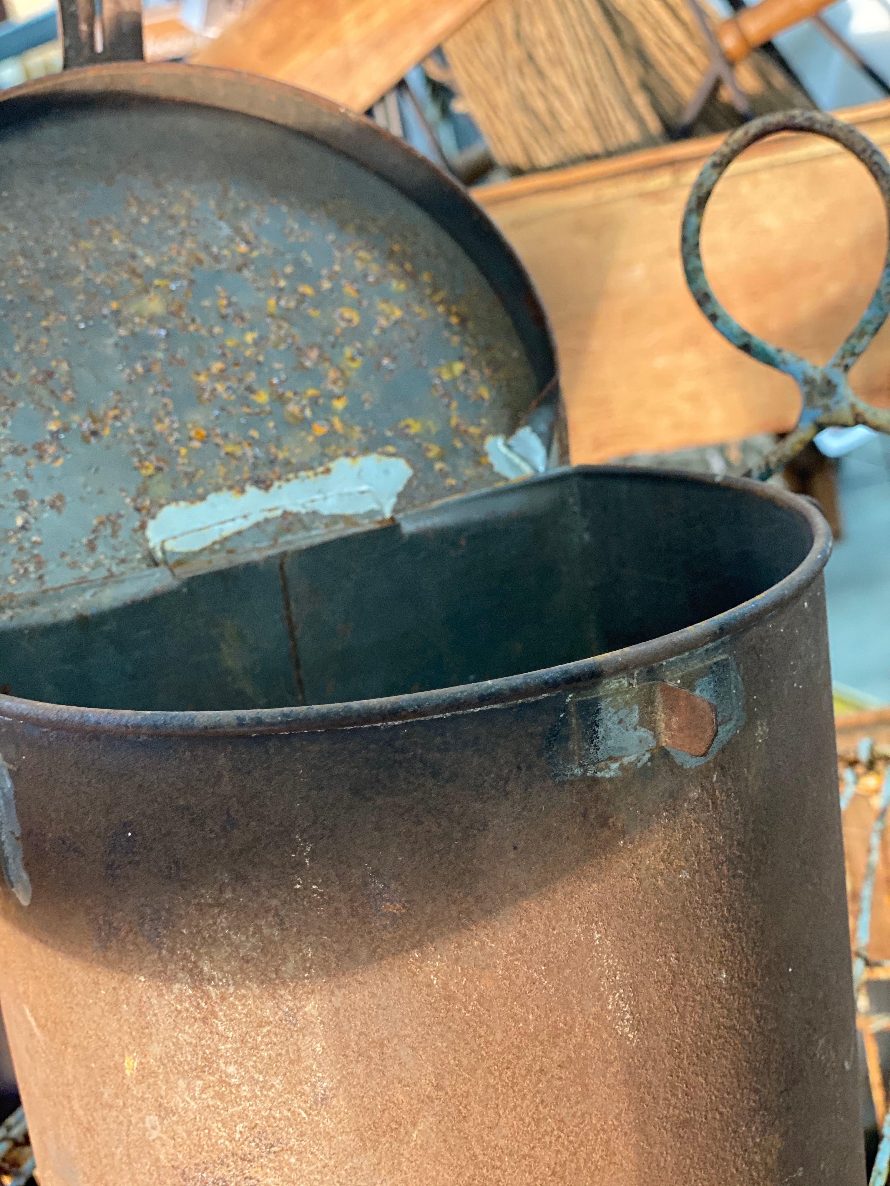 Vintage RUSTY Tin FLIP BOX