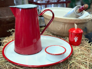 Red Rim Enamel Ramakin