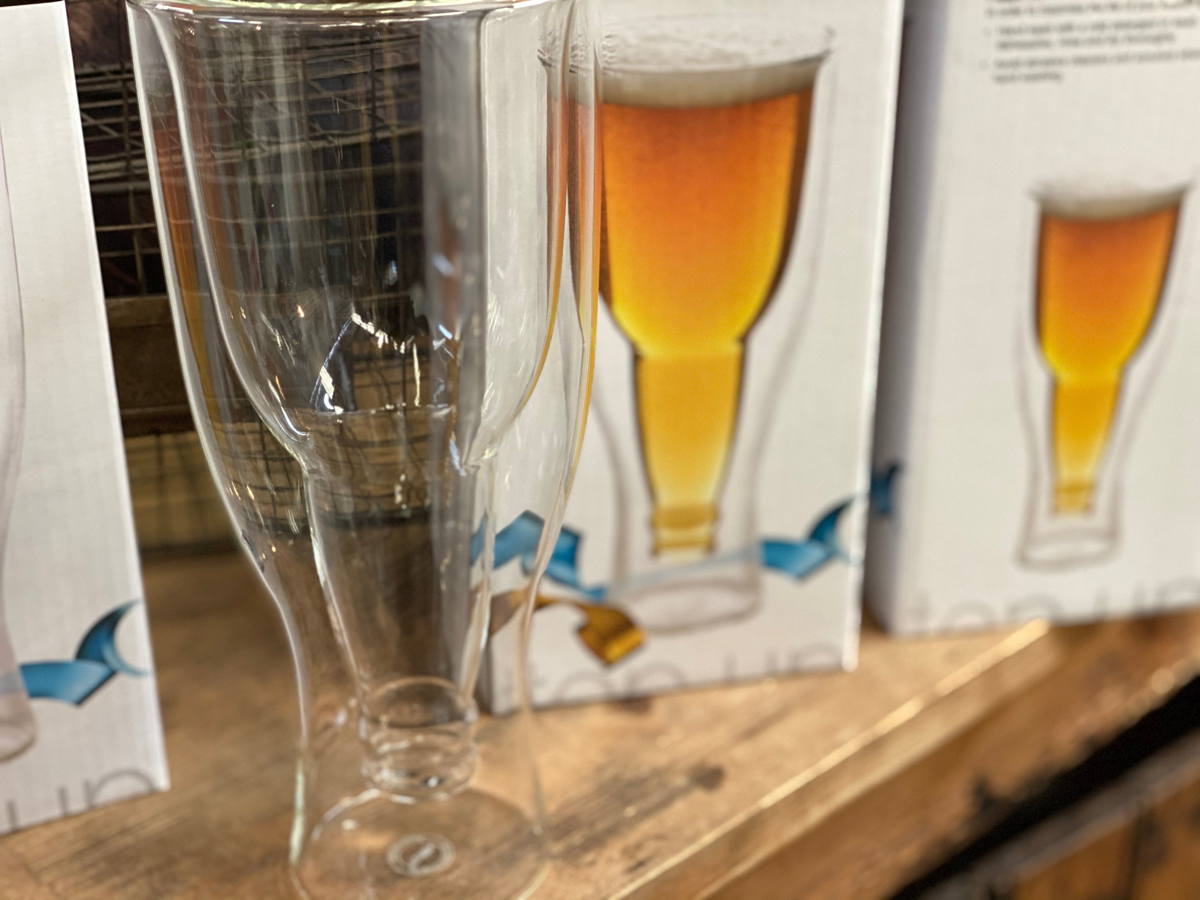 UPSIDE DOWN BEER GLASS 400ml