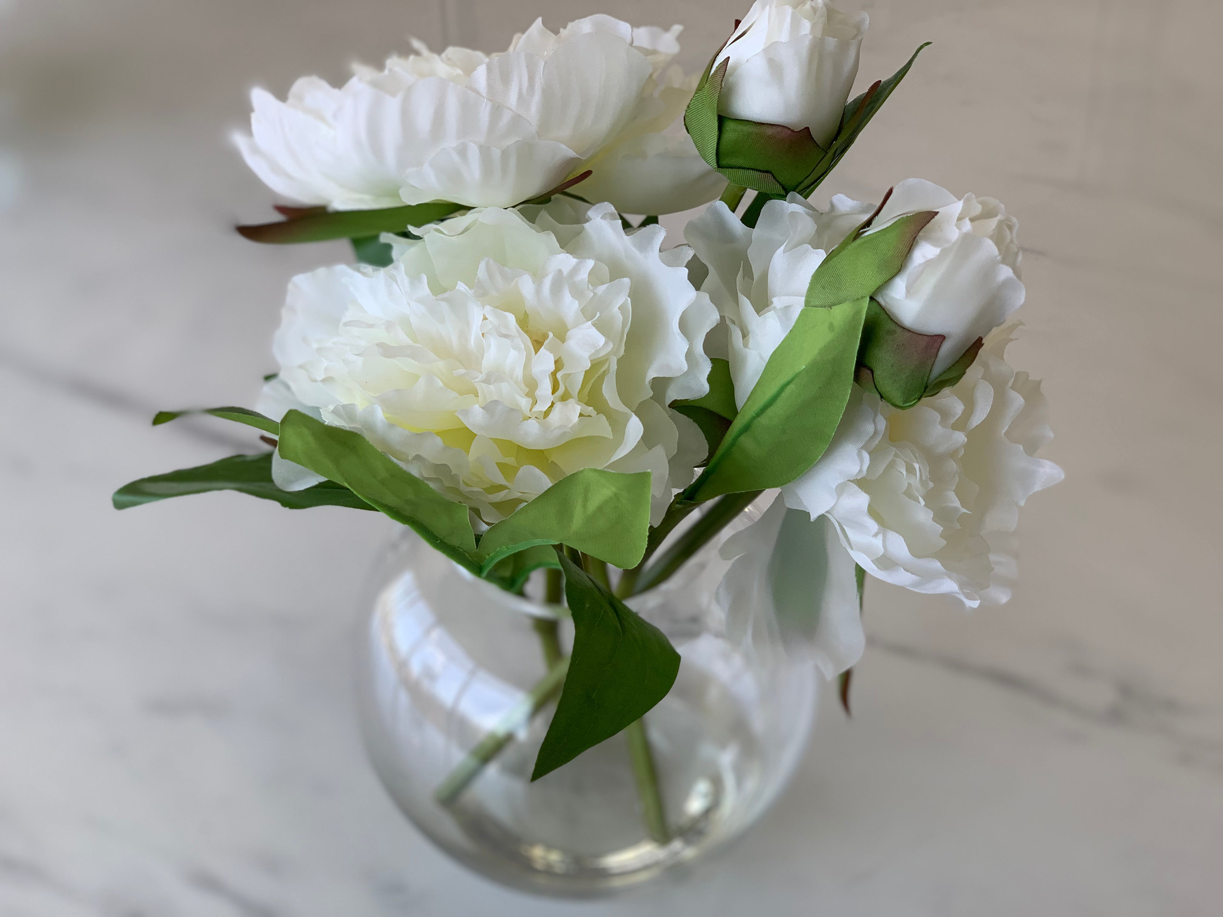 Peony in Water Glass Bowl