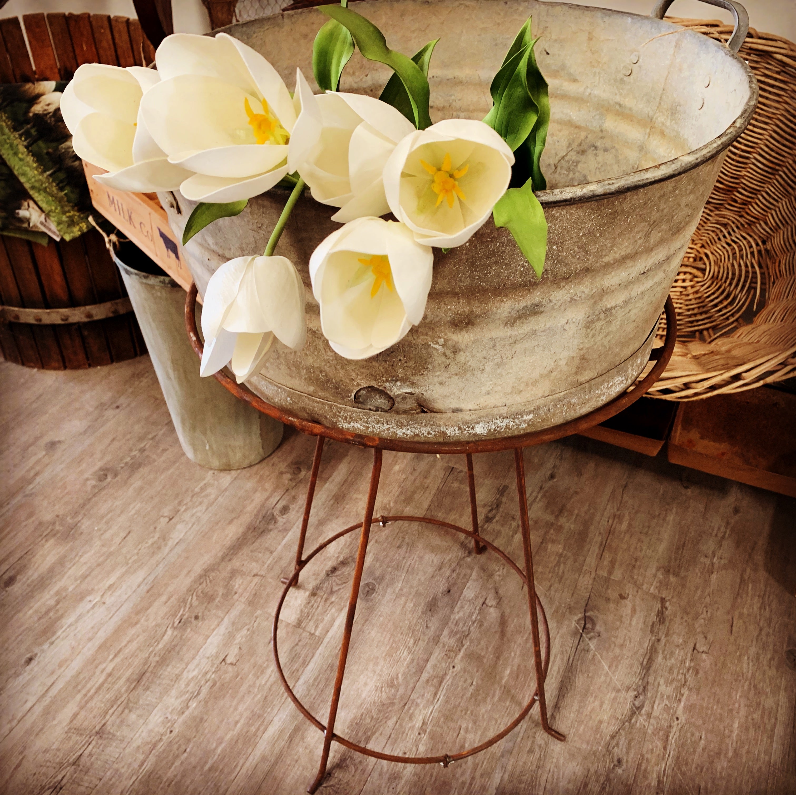 Rustic BIRD Bath Stand