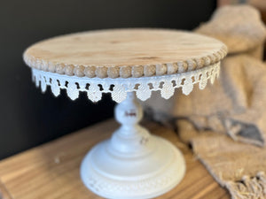 Rustic Lace Cake Stand
