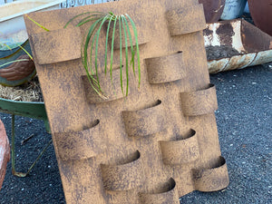 HUGE Wall Hanging Rust Planter