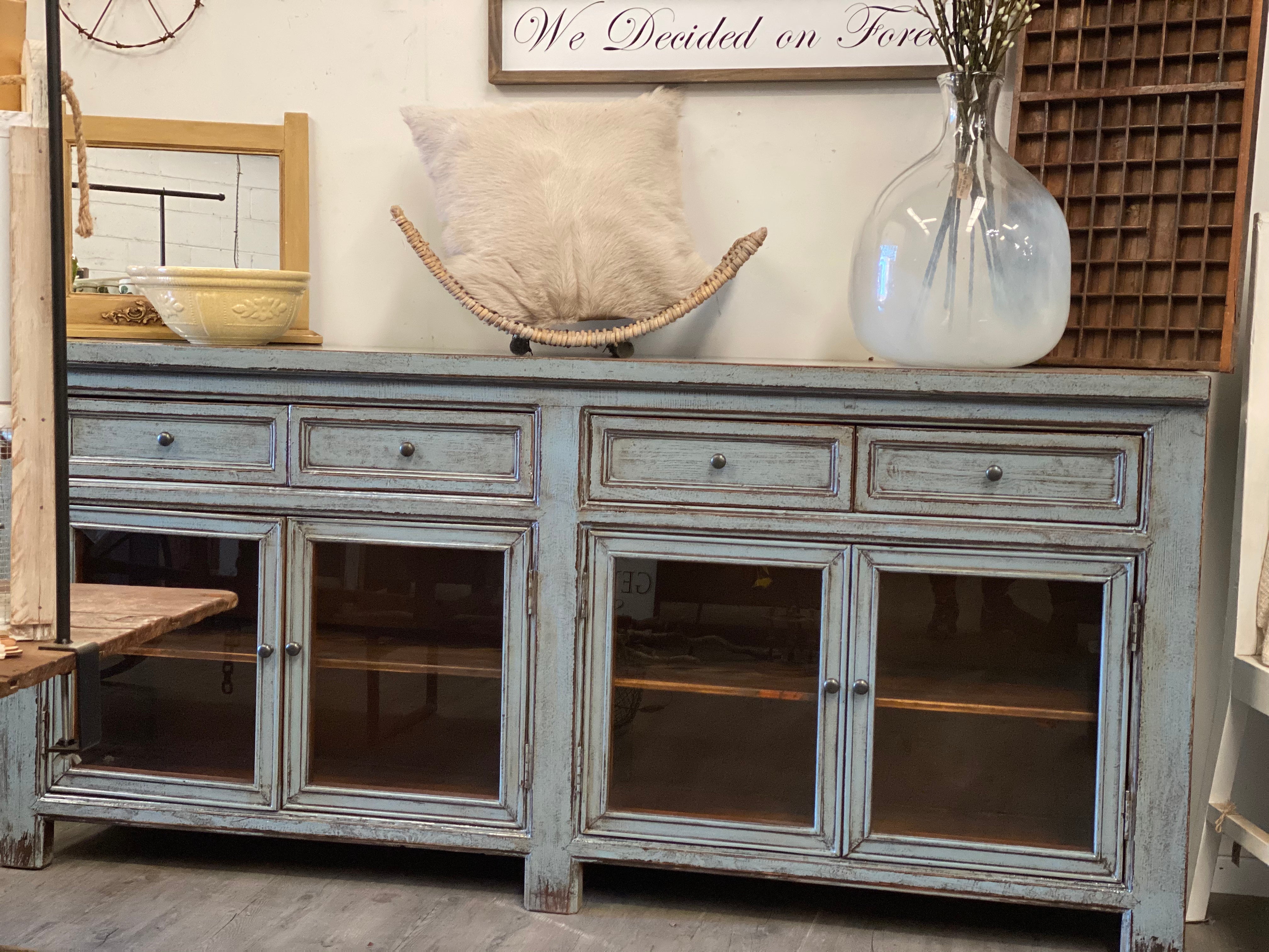 OAKDALE Farmhouse Sideboard with Glass IN STORE NOW