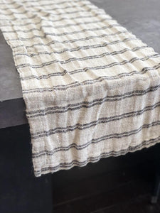 HANDLOOMED 100% Linen Stripe Runner