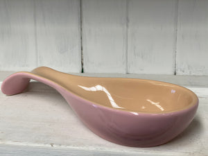 Ceramic Spoon Rest Pink