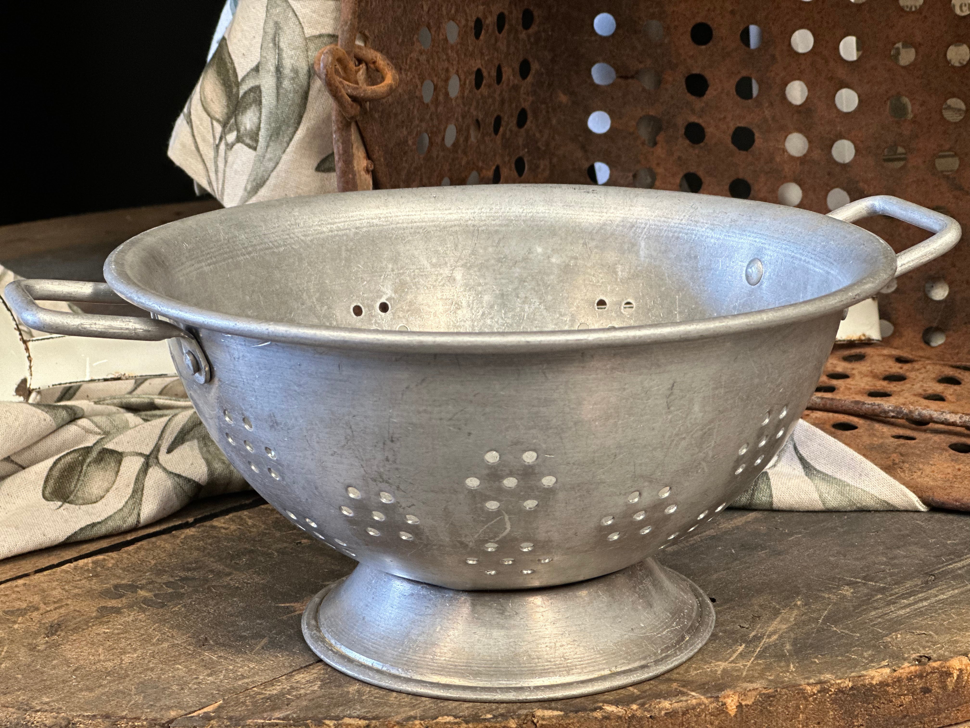 Vintage Aluminium Colander Free Postage