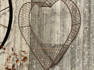Wire Heart Wall Display Basket