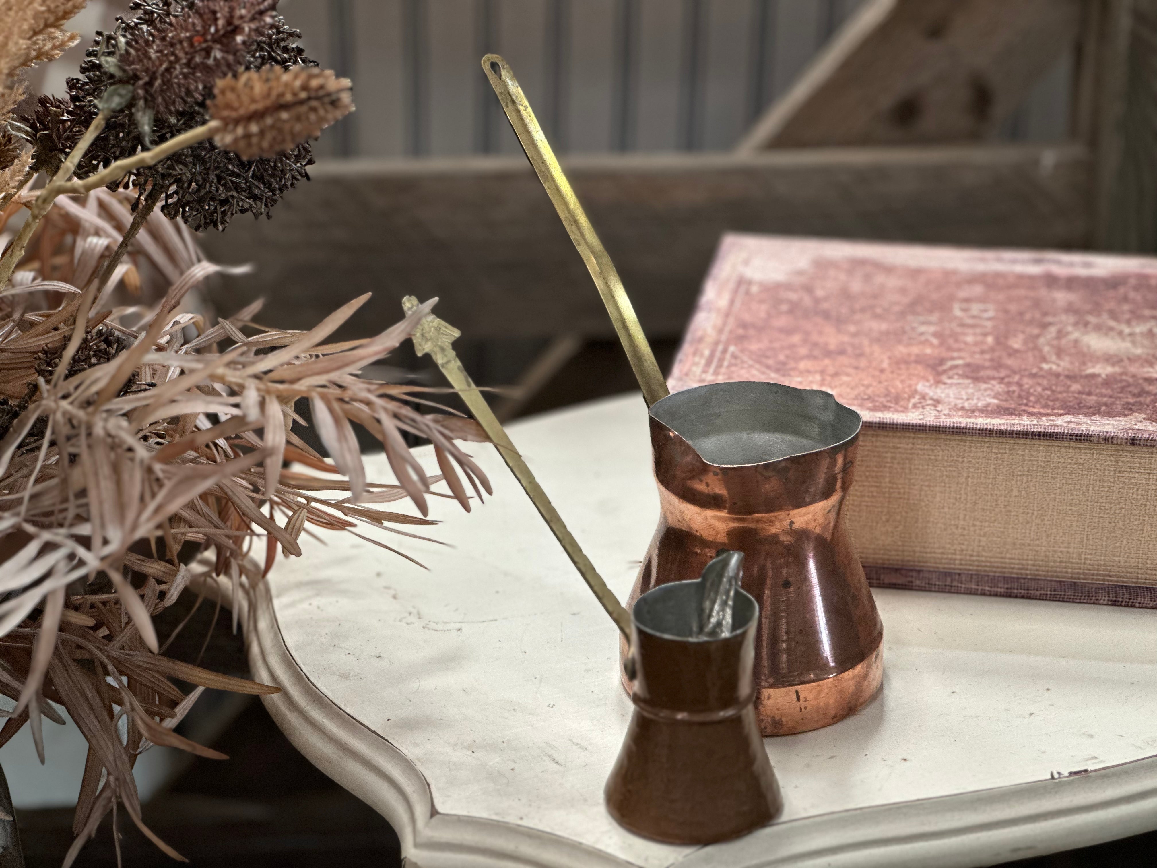 Vintage Copper Milk Coffee Pot MINI