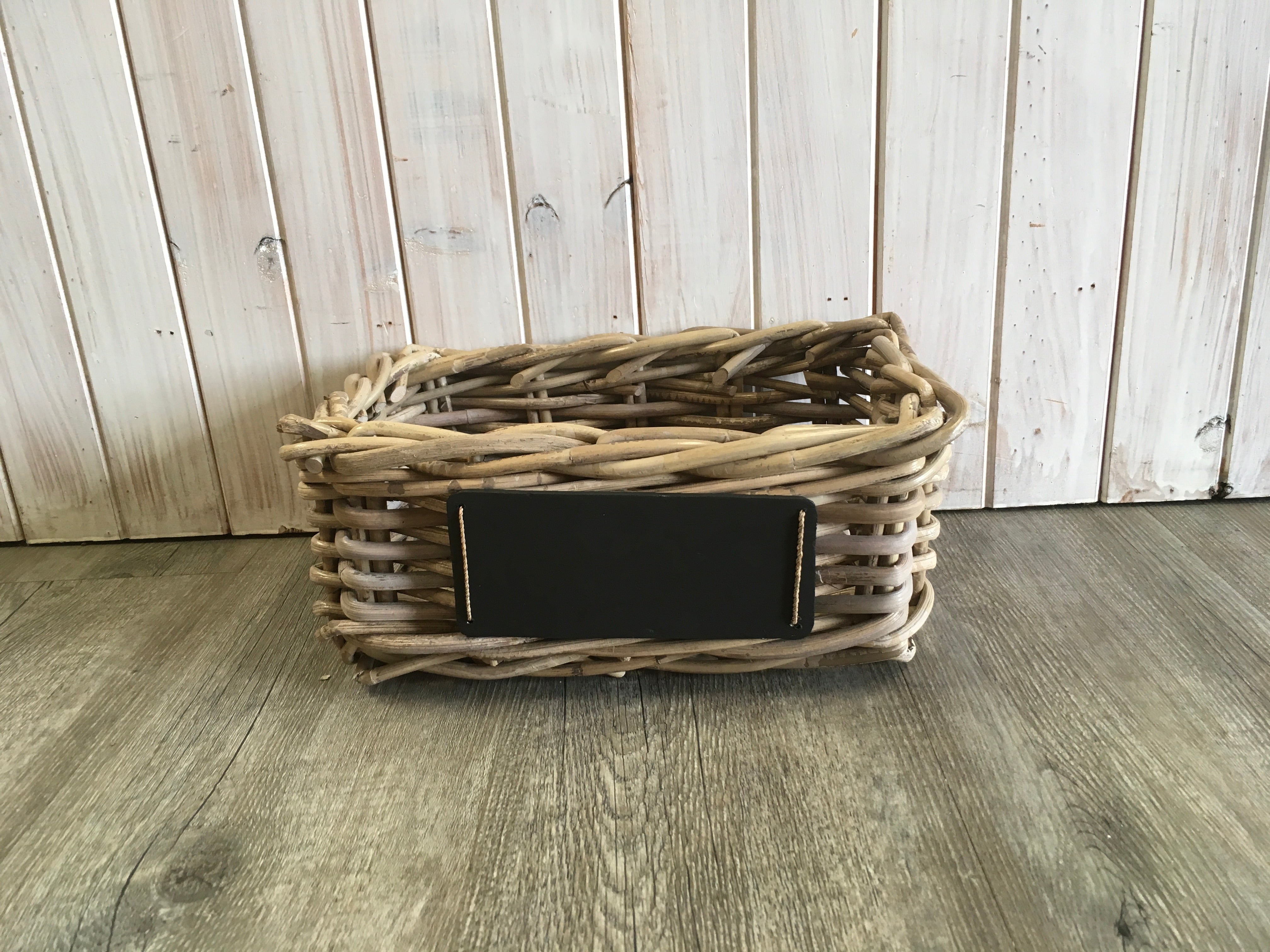 Rectangular Basket with Chalk Board