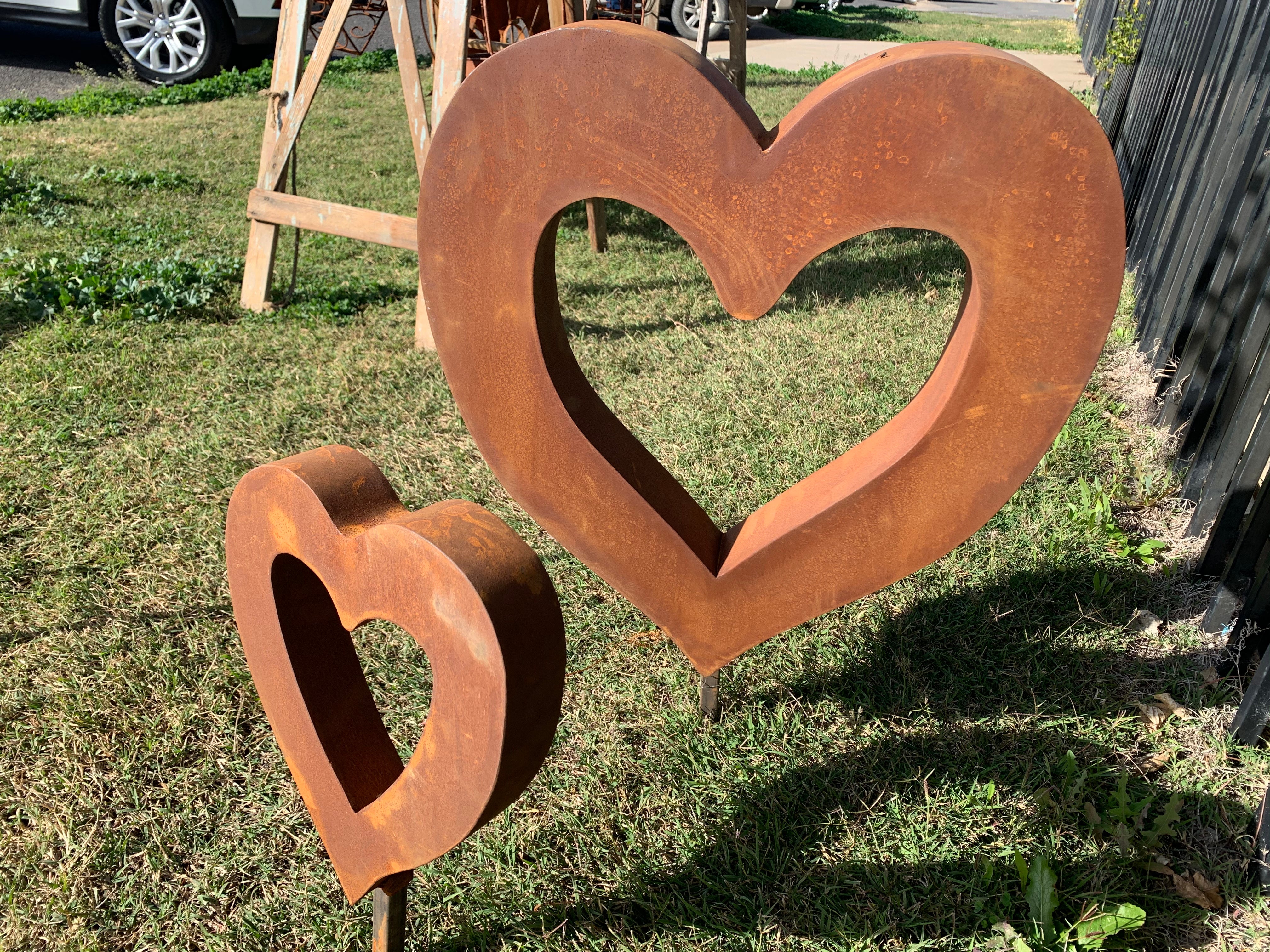 XL Rustic Heart Sculpture IN STOCK