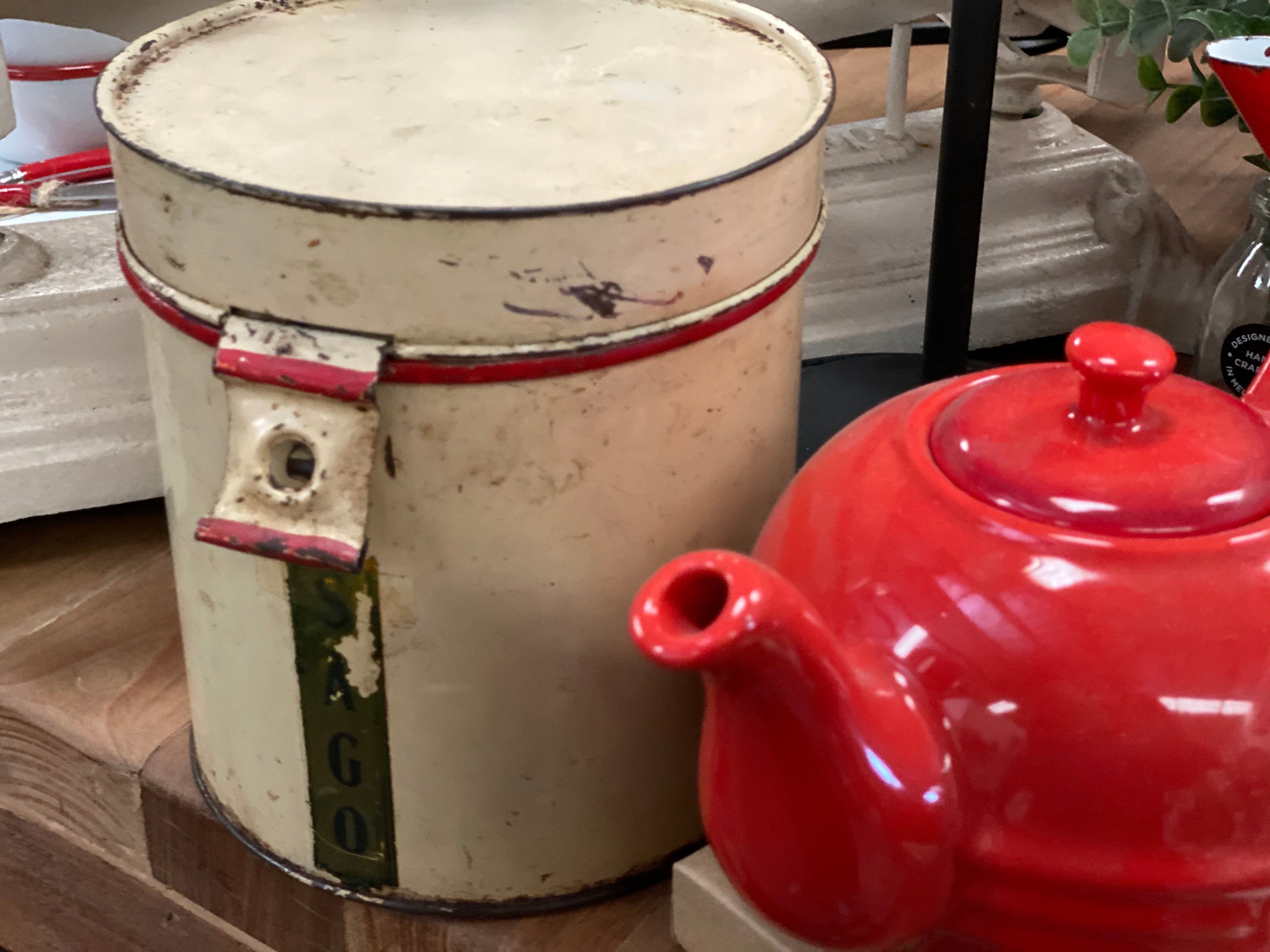 Vintage SAGO Canister Tin