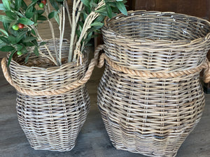 Rattan Urn Rope Basket
