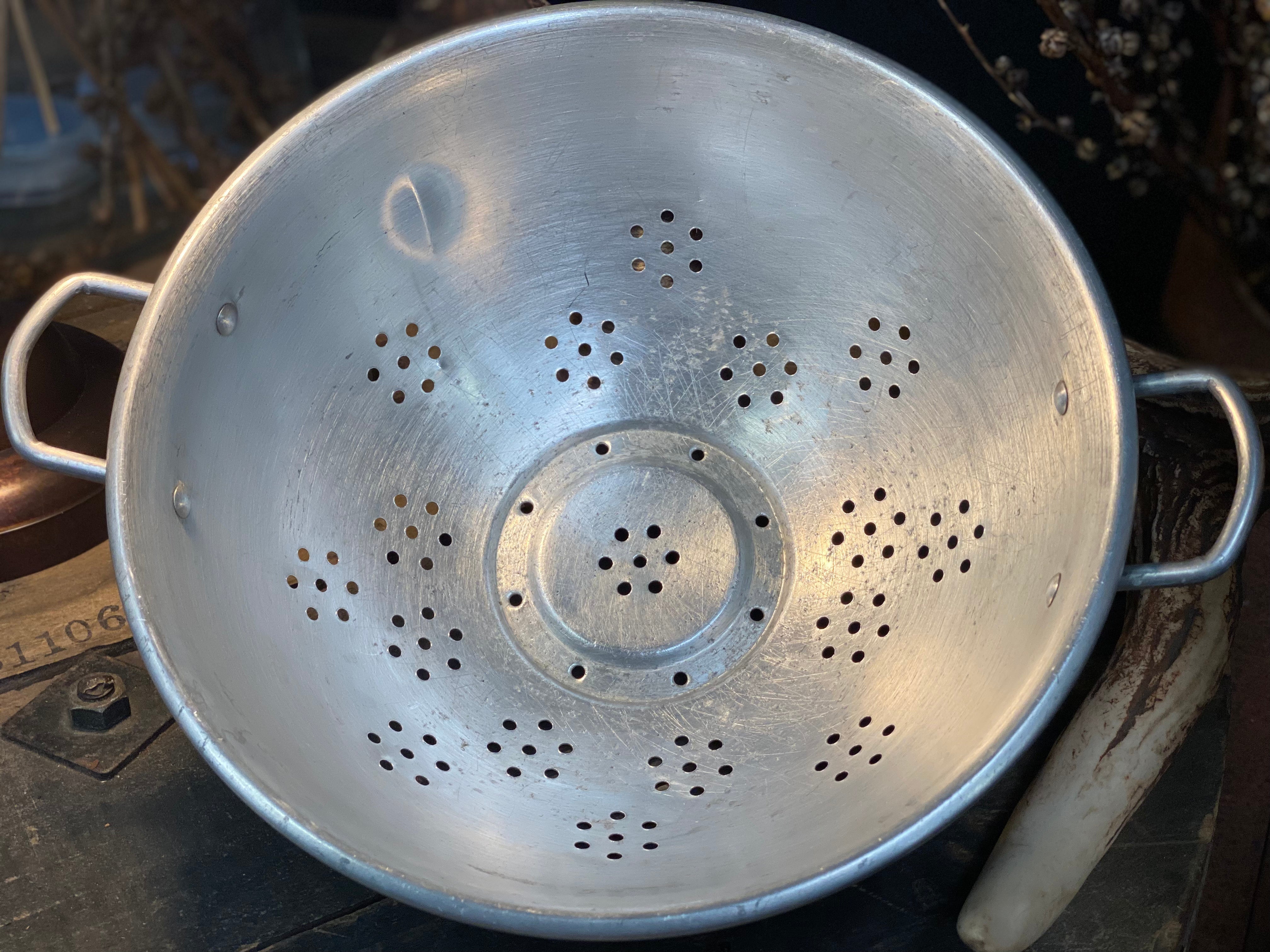 Vintage Aluminium colander Strainer