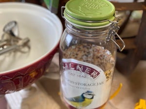 2L Bird Seed Jar Ceramic Clip Top