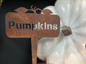 Rusty Pumpkin Garden stake