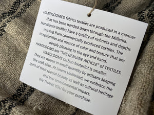 HANDLOOMED 100% Linen Stripe Runner