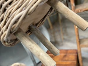 Rattan Planter On Wooden Legs