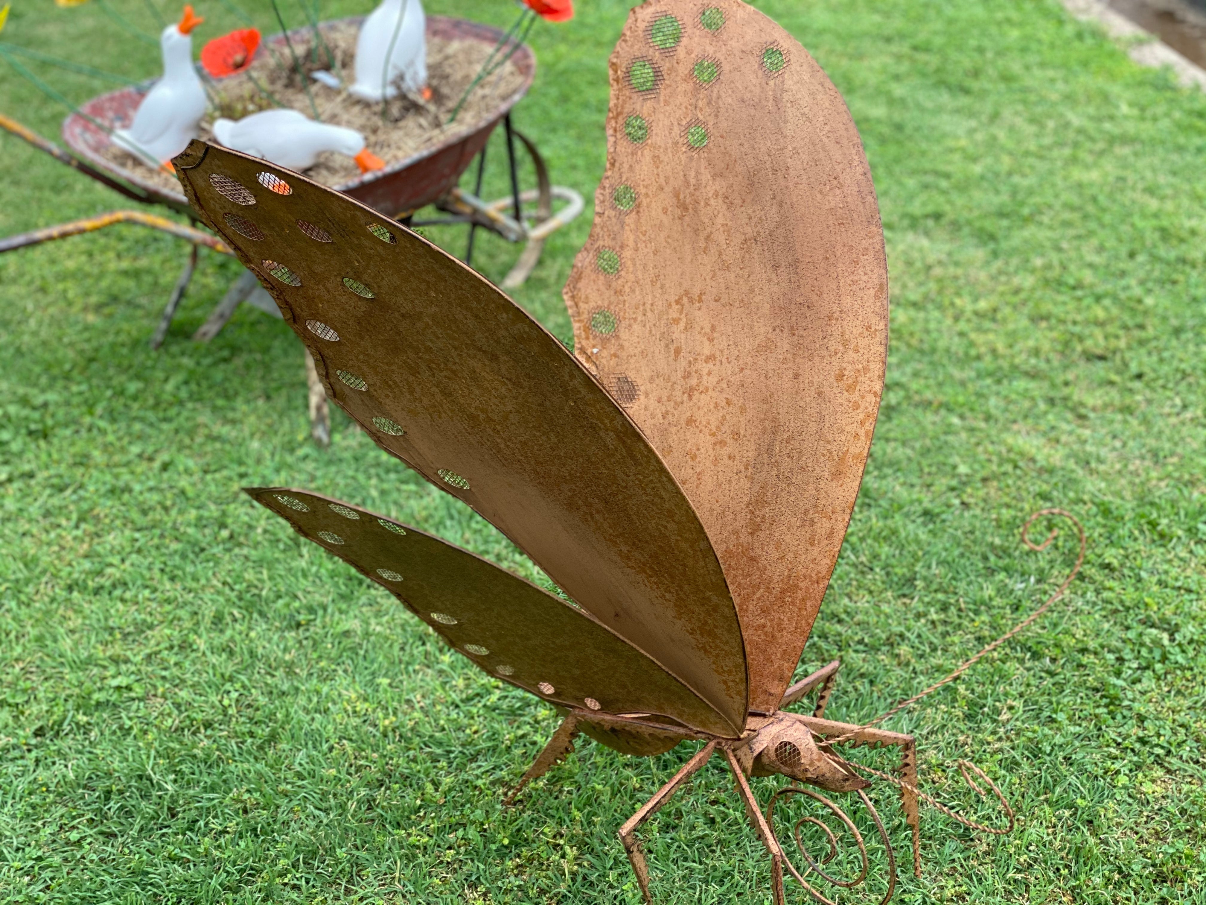 JUMBO Rust BUTTERFLY Sculpture