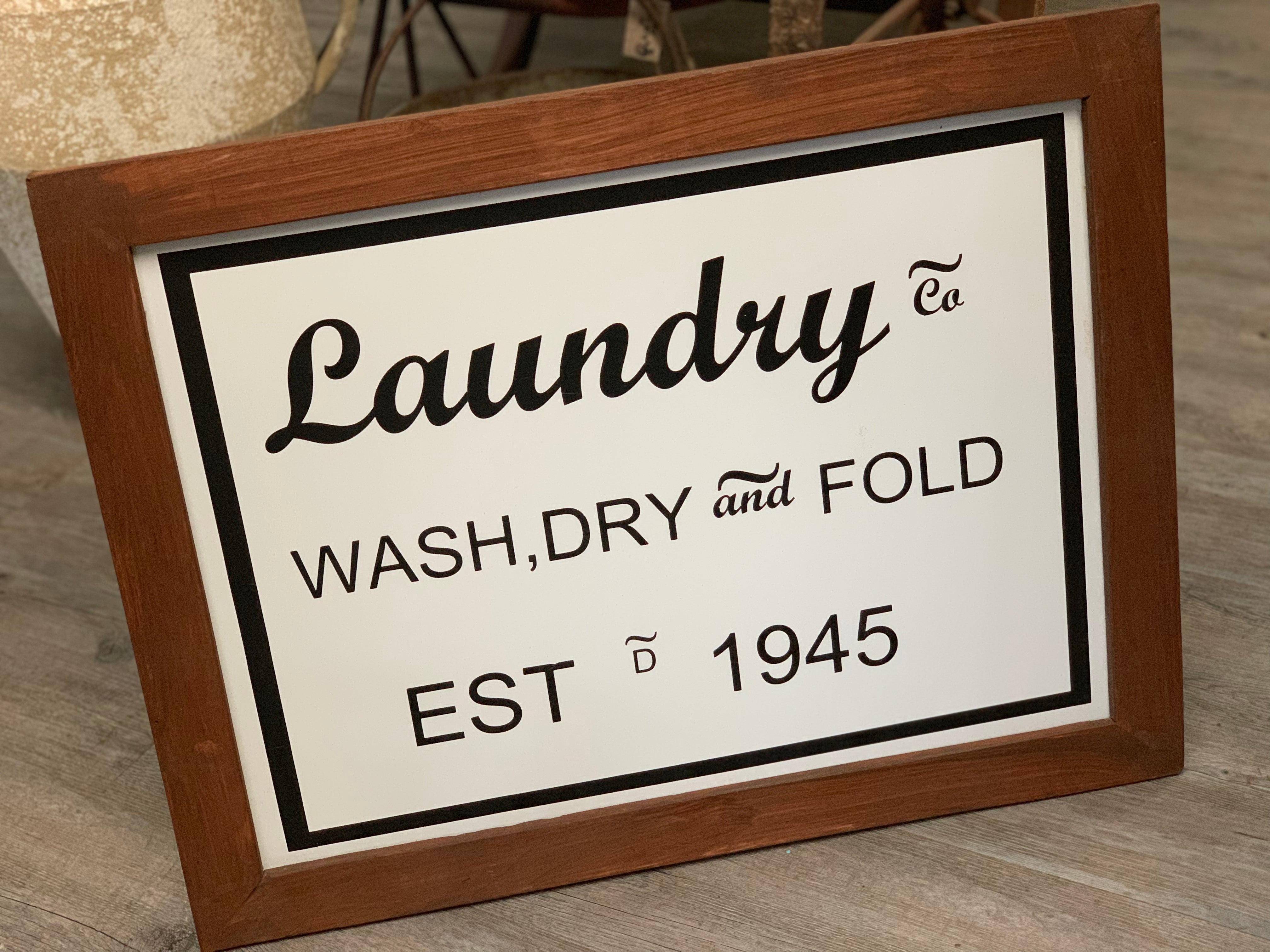 Handmade Laundry Co Sign