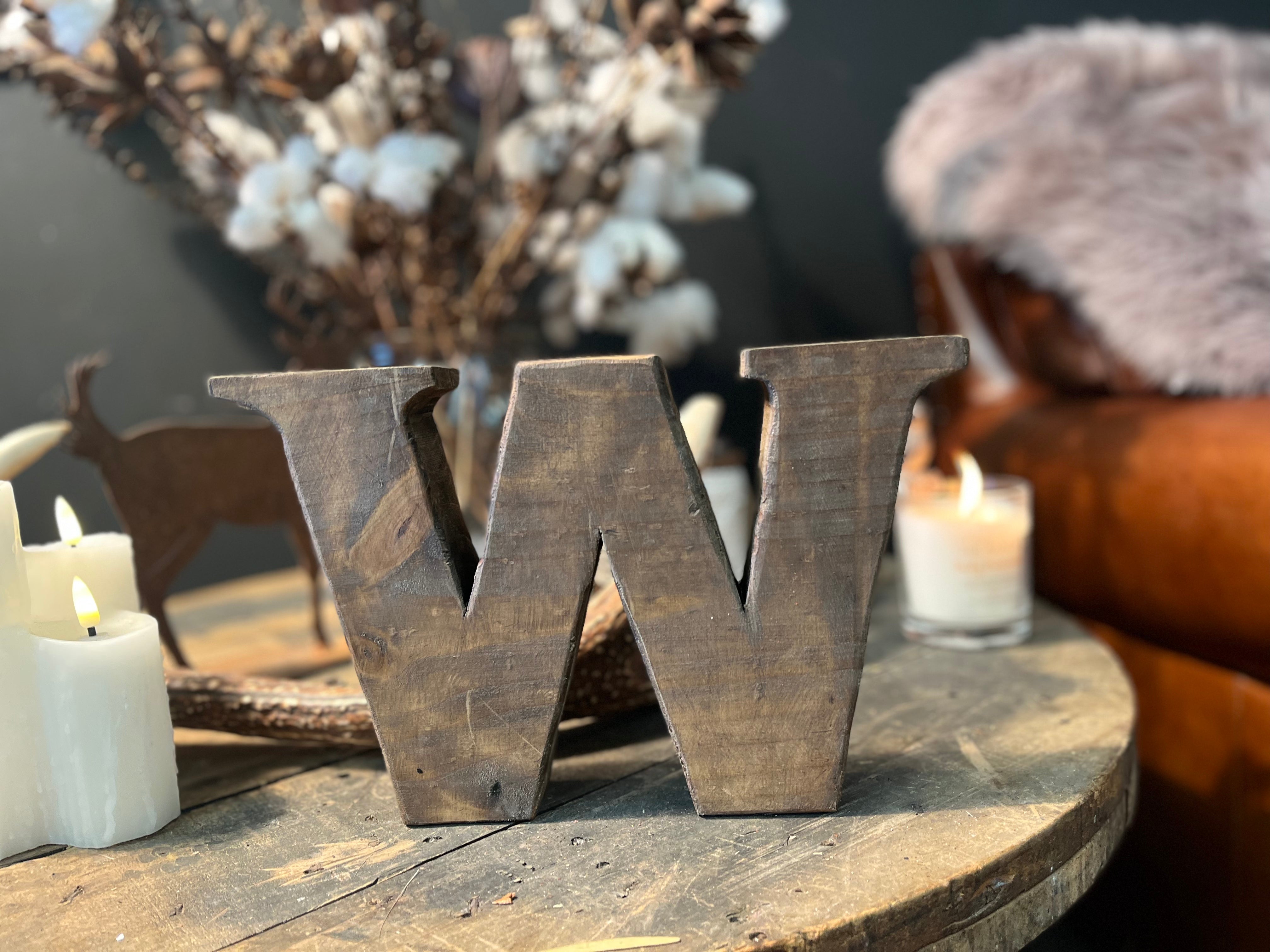 Handmade Timber Letter W