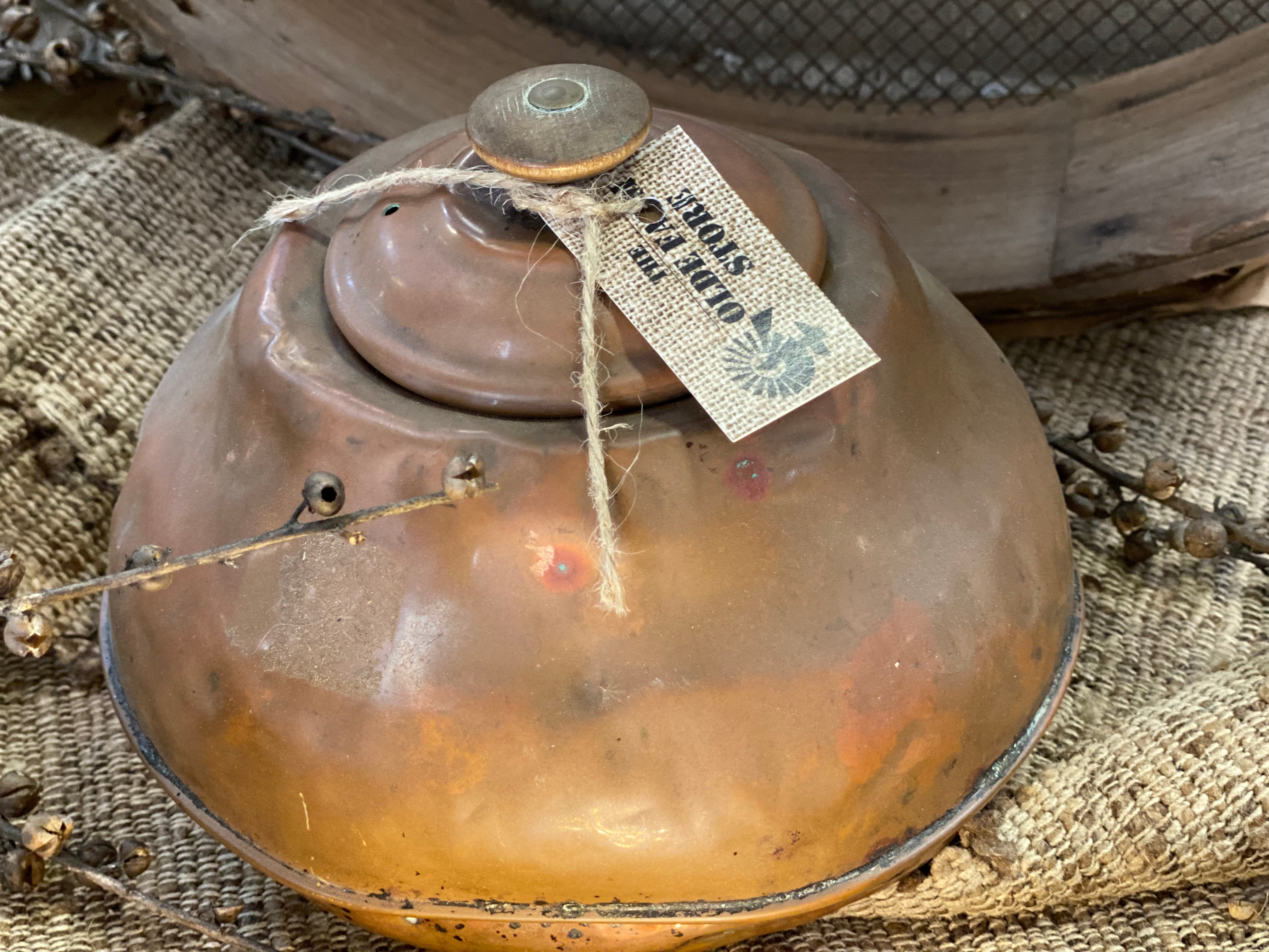 Vintage COPPER pot with lid Free Postage