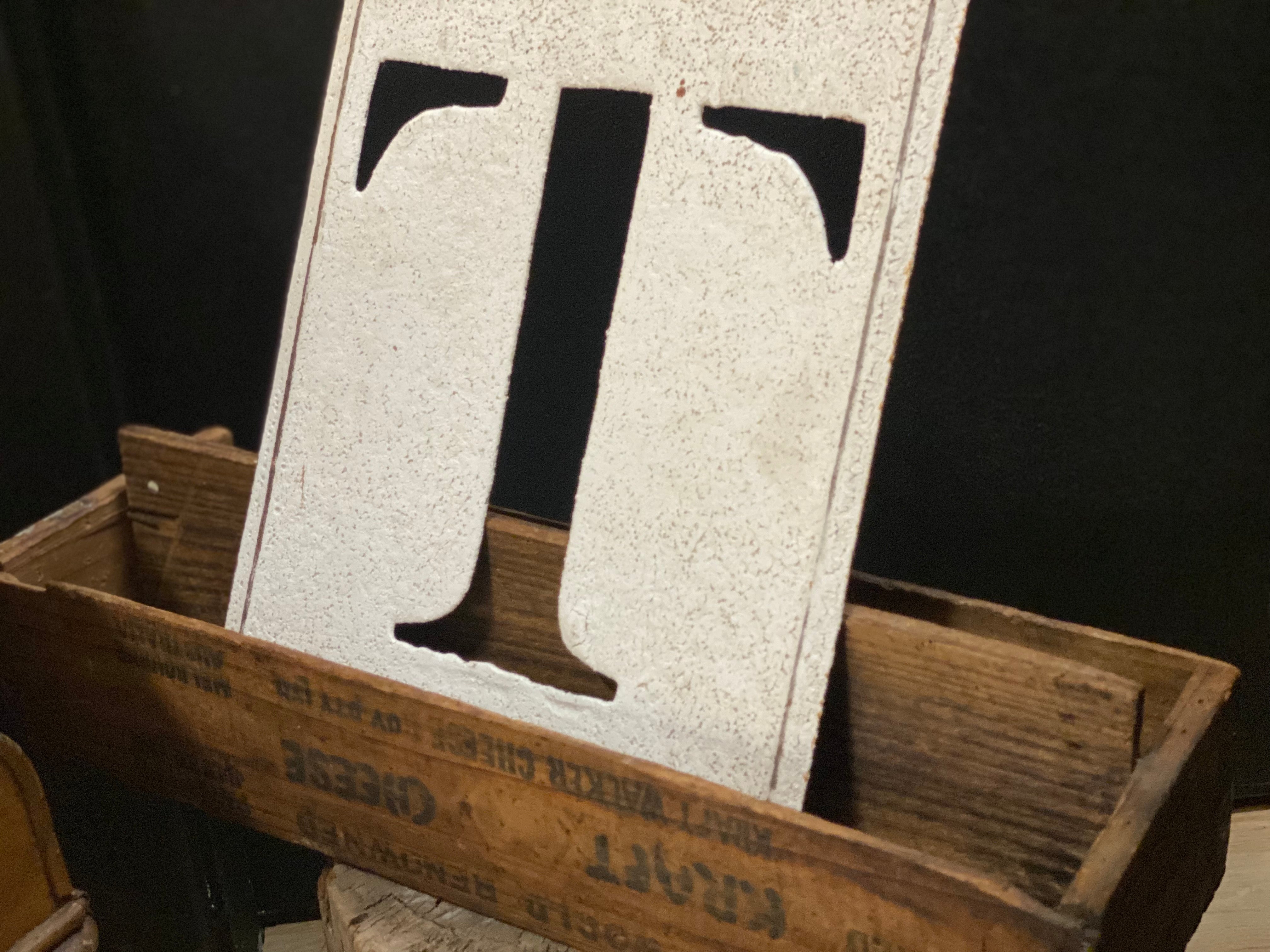 XL Industrial letter T Stencil