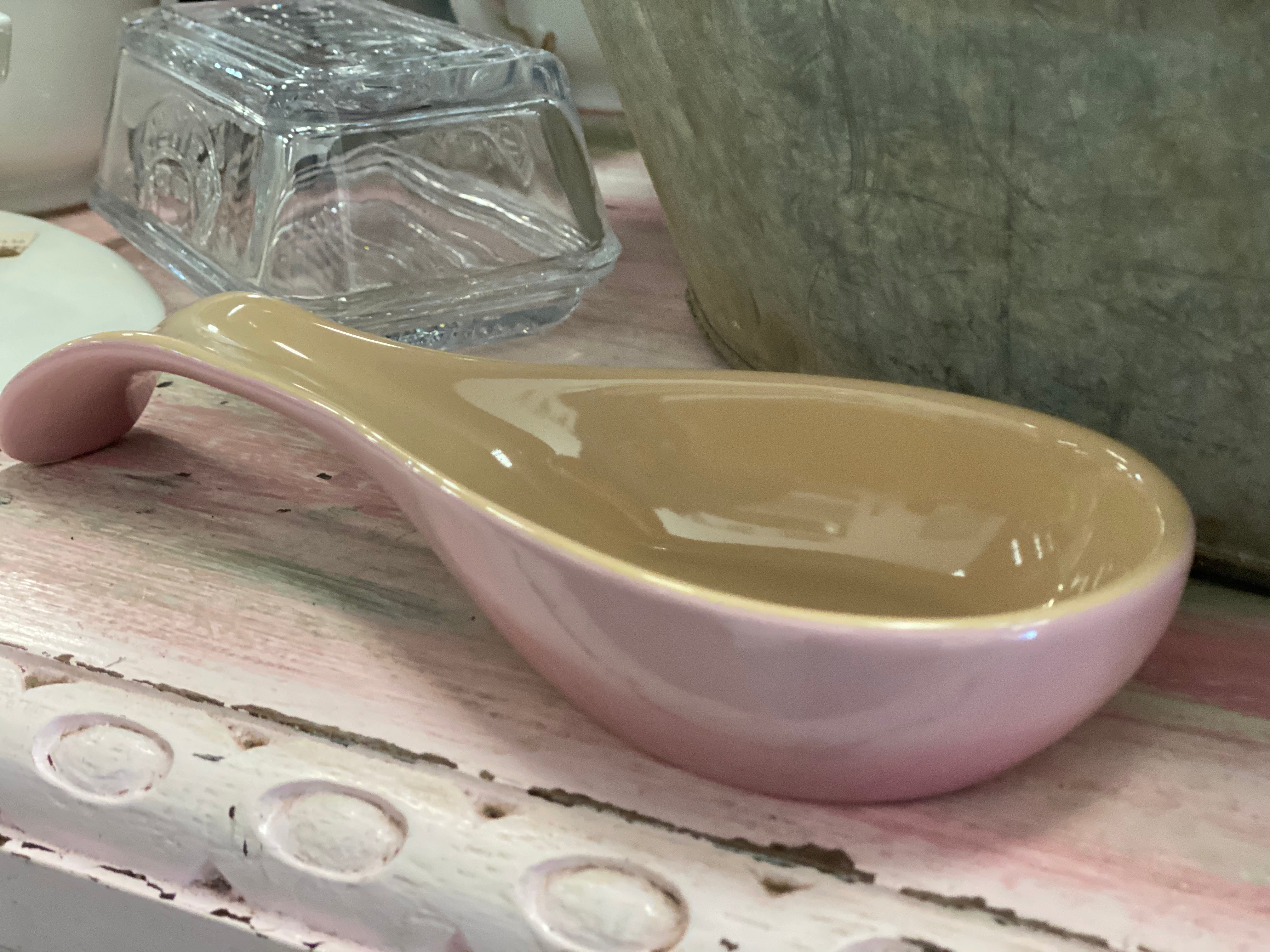 Ceramic Spoon Rest Pink