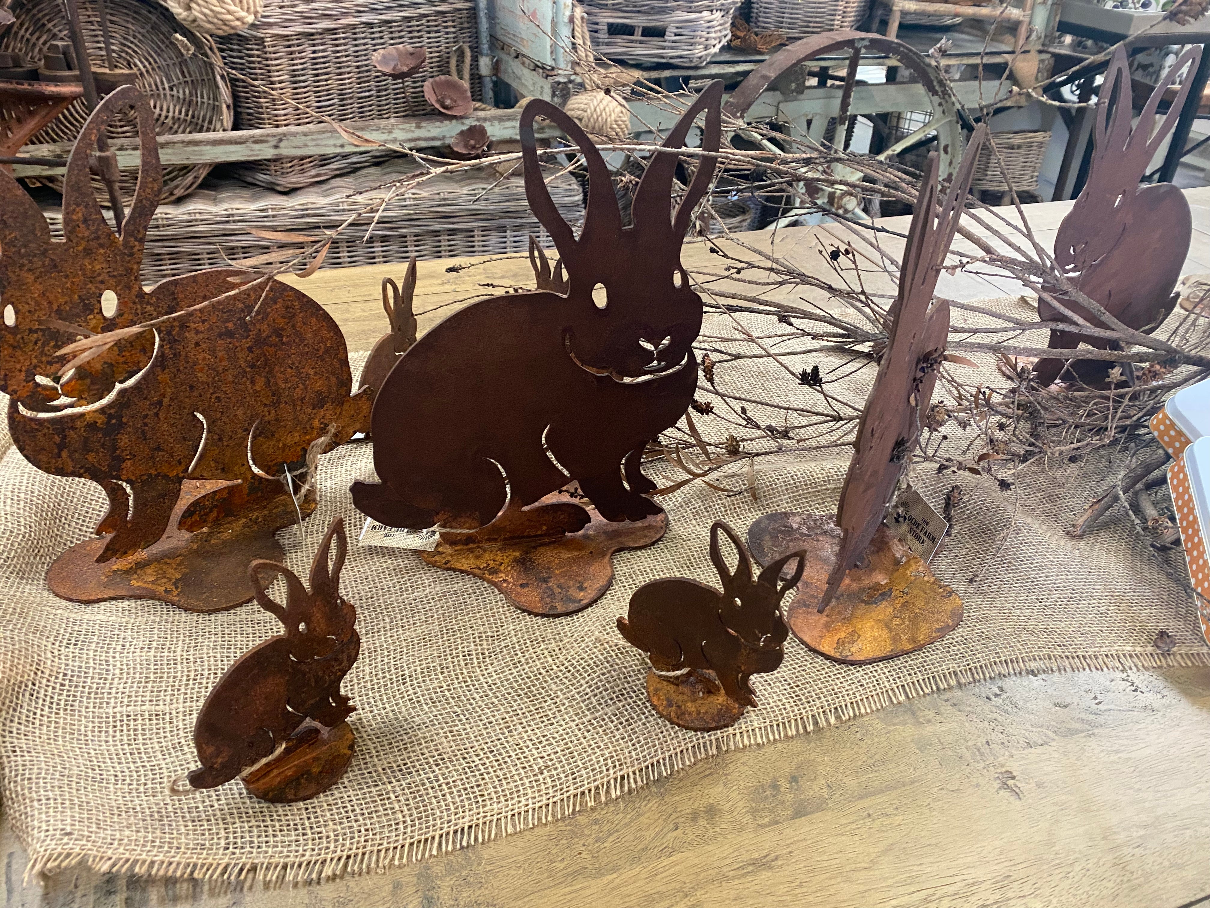 LARGE Rust RABBIT FREE Postage