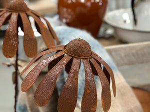 Single Large Rusty UPSY Daisy Stake