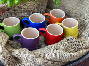 Set of 6 Mini Ceramic Mugs