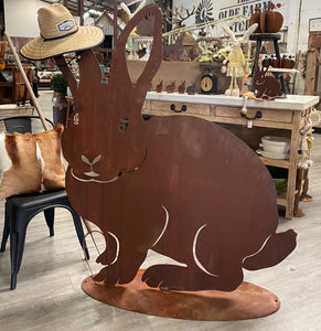 JUMBO Rust RABBIT Garden FEATURE