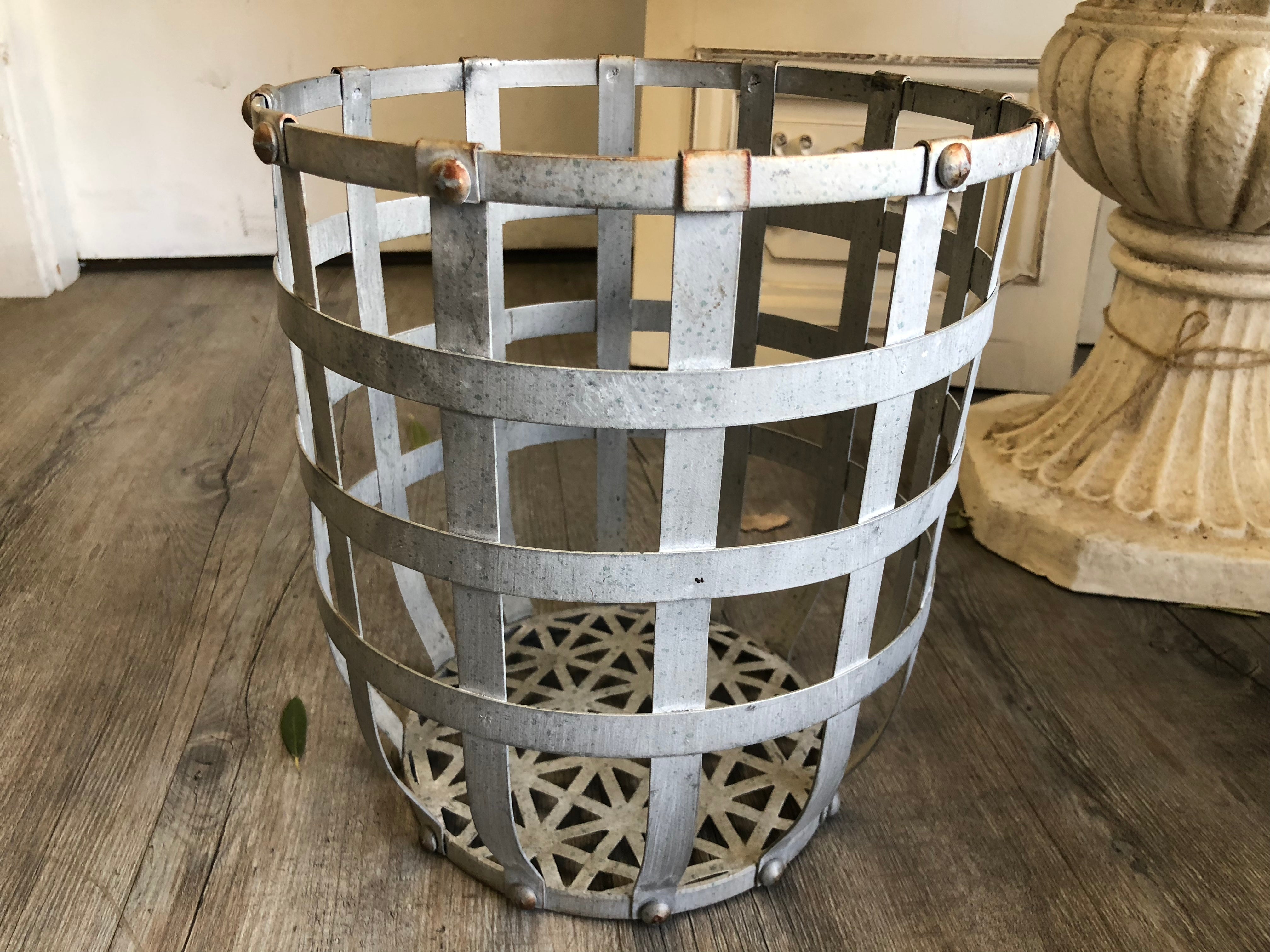 Open Weave Zinc Basket