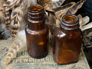 Set of 2 Vintage chemist Bottles