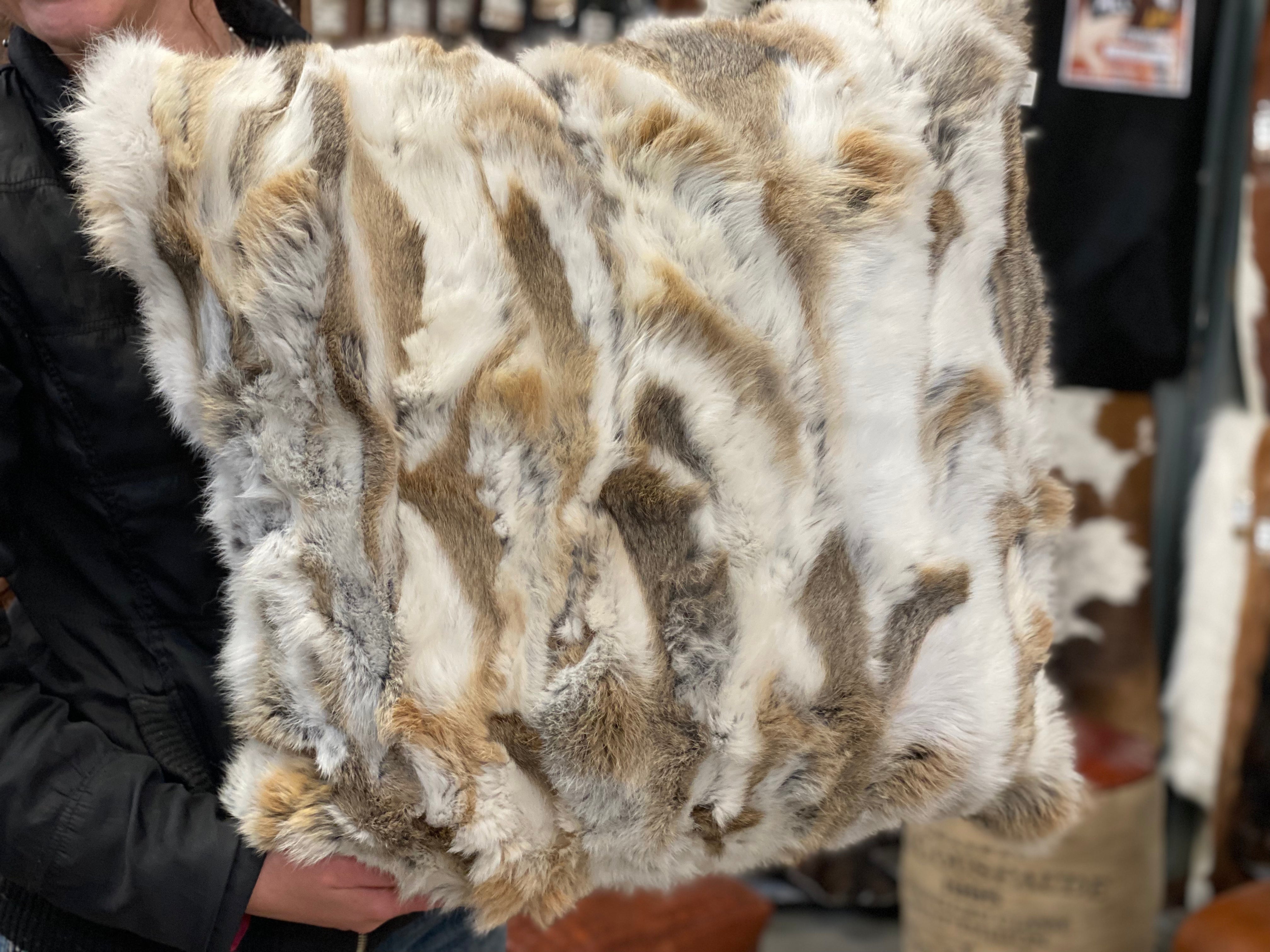 XL Genuine Rabbit Fur Cushion FREE Postage