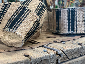 Grains Sack Stripe Jute Ribbon