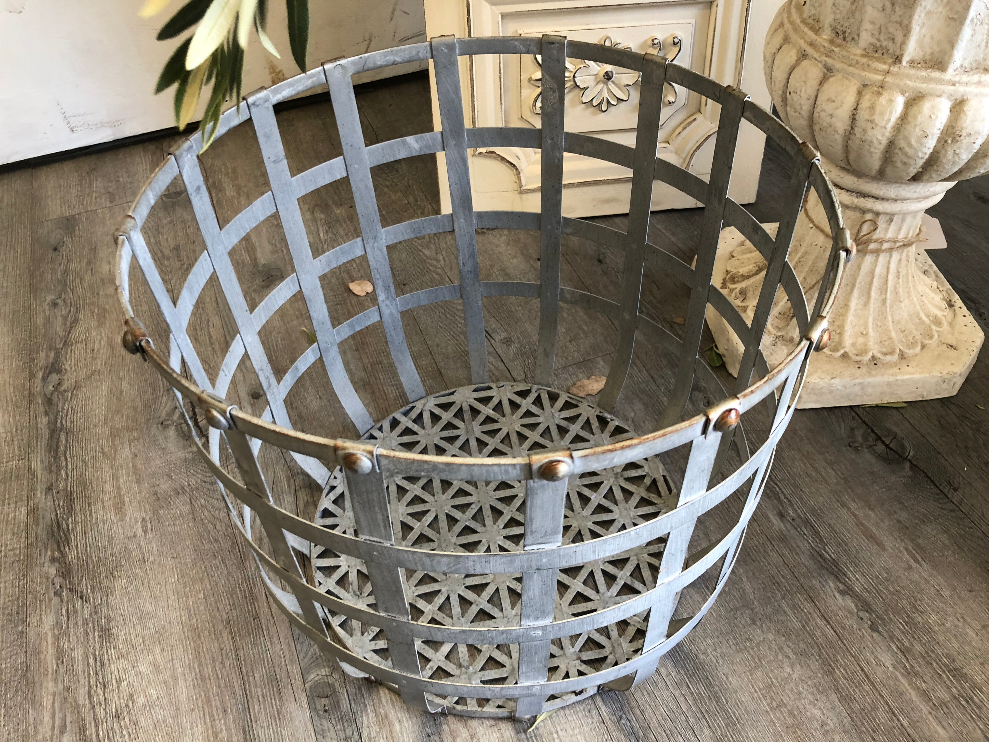 Open Weave Zinc Basket