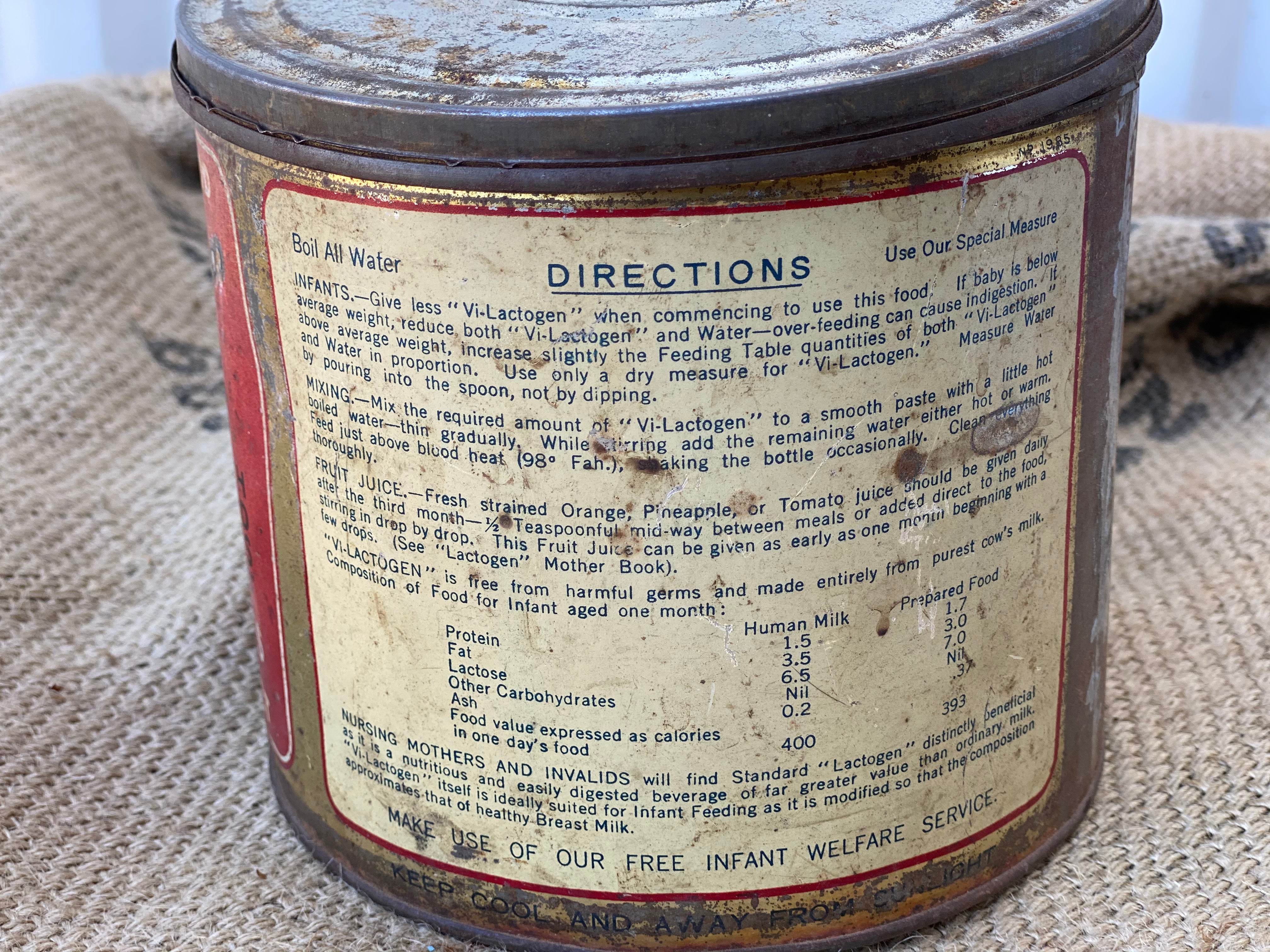 Vintage Vi - Lactogen Tin