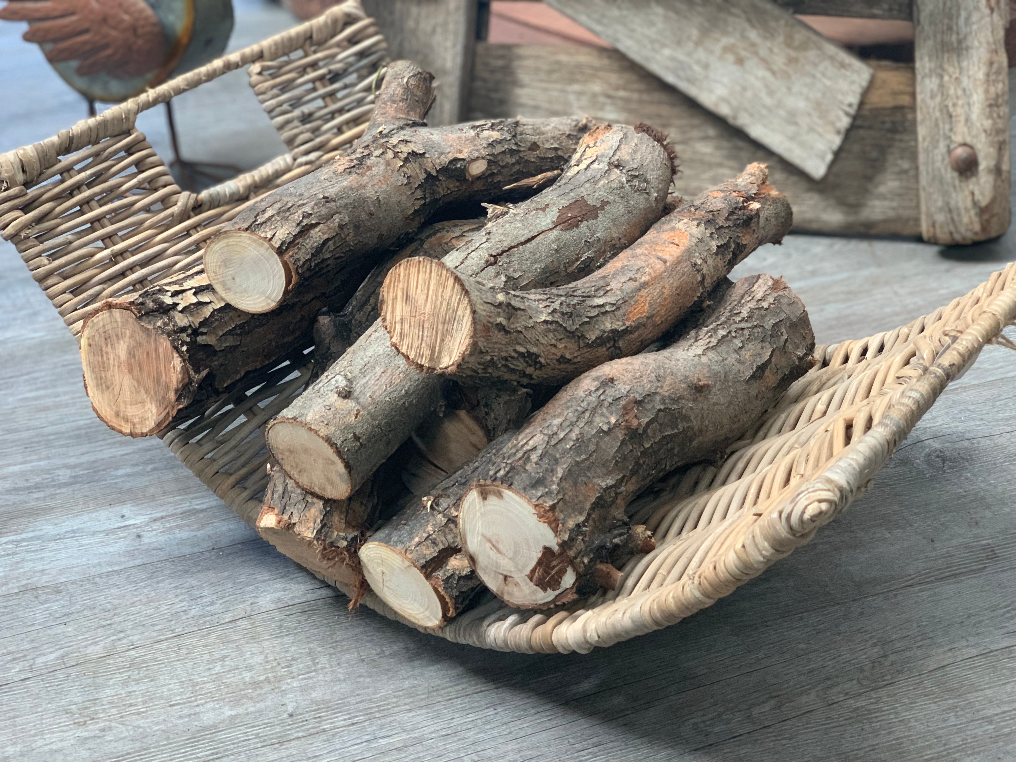 Rattan LOG Holder The OLDE Farm Store
