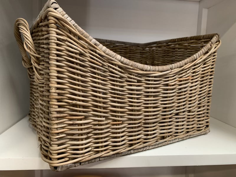 Large Rattan DIP Basket with Handles