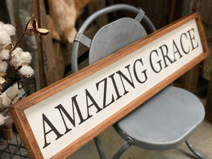 AMAZING GRACE Handmade Timber Sign