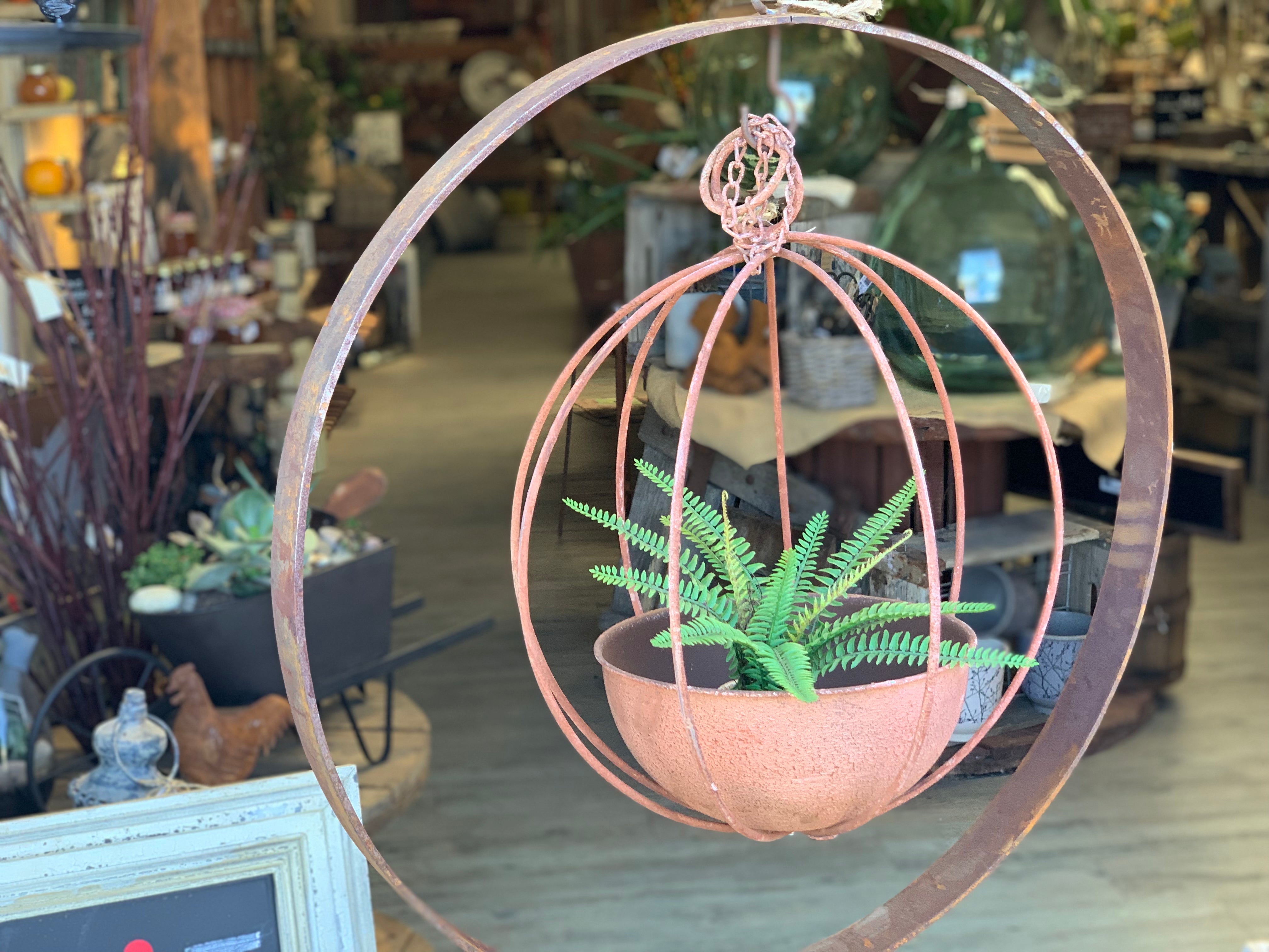 XL Hanging Rust RING with Hook
