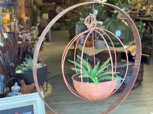 XL Hanging Rust RING with Hook
