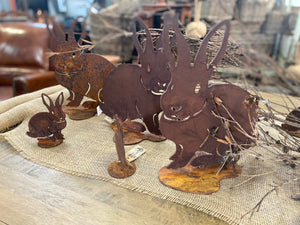 LARGE Rust RABBIT FREE Postage